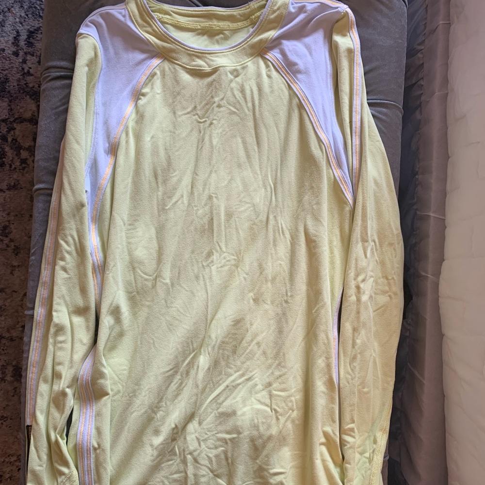 Neon lululemon long sleeve shirt!